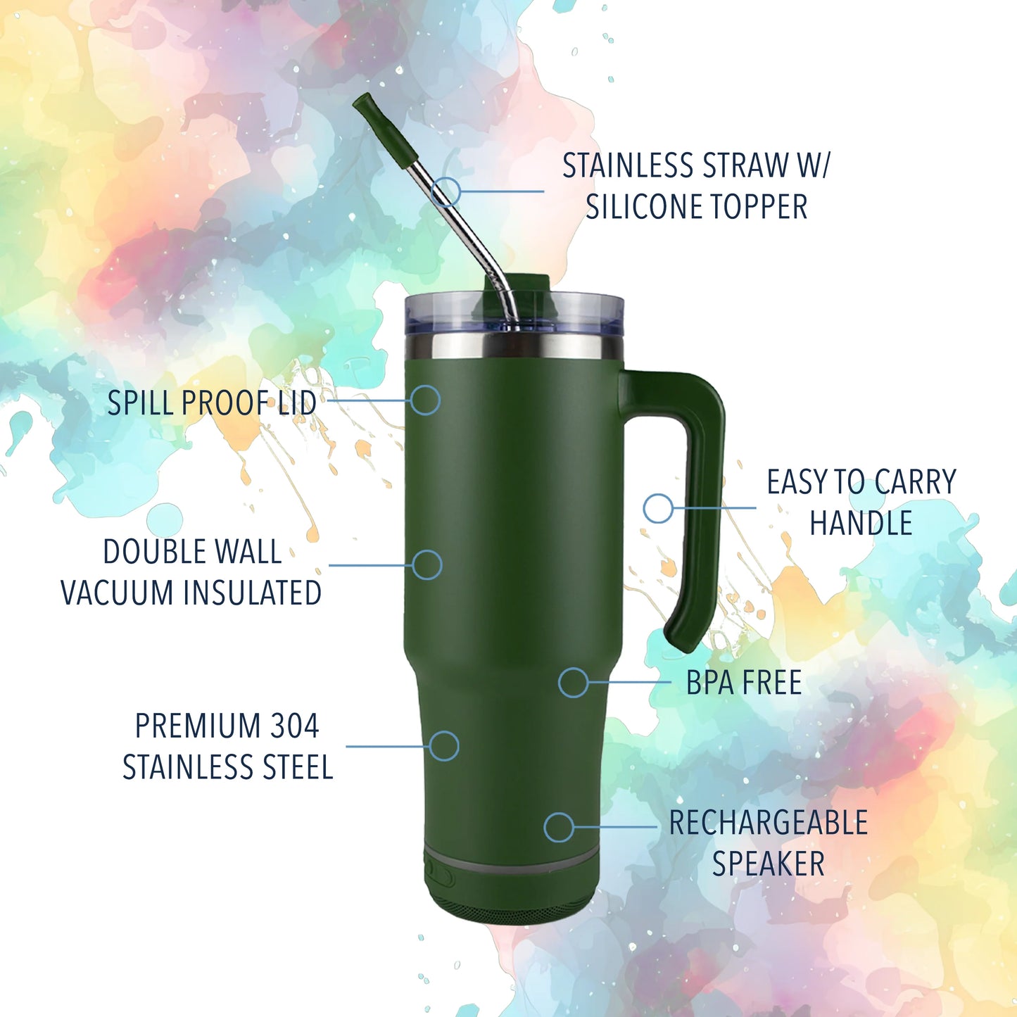 30 oz GRIPPY SPEAKER TUMBLER (2 Colors)