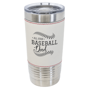 20 oz Laserable Leatherette Sports Tumbler (basketball, baseball, football, fantasy football leagues, softball, soccer and volleyball)