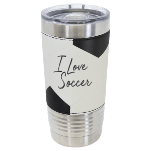 20 oz Laserable Leatherette Sports Tumbler (basketball, baseball, football, fantasy football leagues, softball, soccer and volleyball)