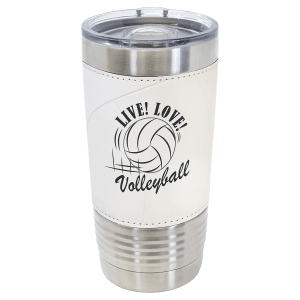 20 oz Laserable Leatherette Sports Tumbler (basketball, baseball, football, fantasy football leagues, softball, soccer and volleyball)