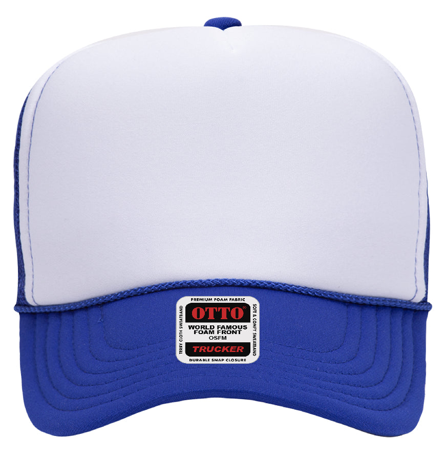 Otto Cap 5-Panel High Crown Mesh Back Trucker Hat