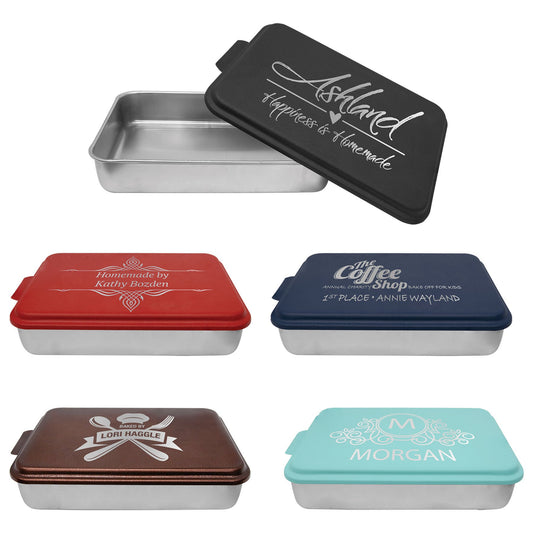 9" x 13" Aluminum Cake Pan with Engravable Lids