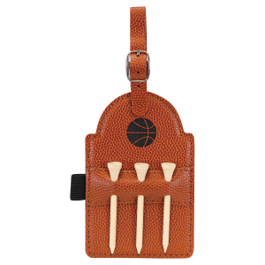 5" x 3 1/4" Laserable Leatherette Golf Bag Tag with 3 Wooden Tees