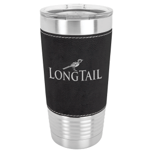 20 oz. Laserable Leatherette Tumbler with Slider Lid