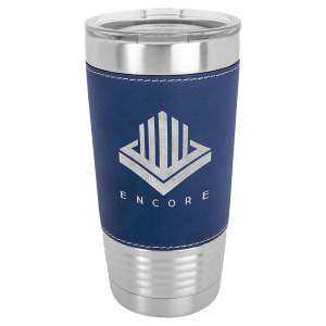 20 oz. Laserable Leatherette Tumbler with Slider Lid
