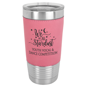 20 oz. Laserable Leatherette Tumbler with Slider Lid