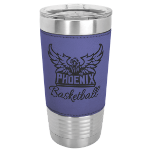 20 oz. Laserable Leatherette Tumbler with Slider Lid