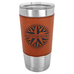 20 oz. Laserable Leatherette Tumbler with Slider Lid