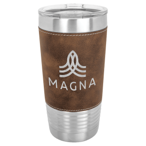 20 oz. Laserable Leatherette Tumbler with Slider Lid