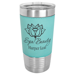 20 oz. Laserable Leatherette Tumbler with Slider Lid