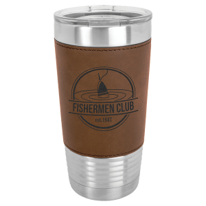 20 oz. Laserable Leatherette Tumbler with Slider Lid